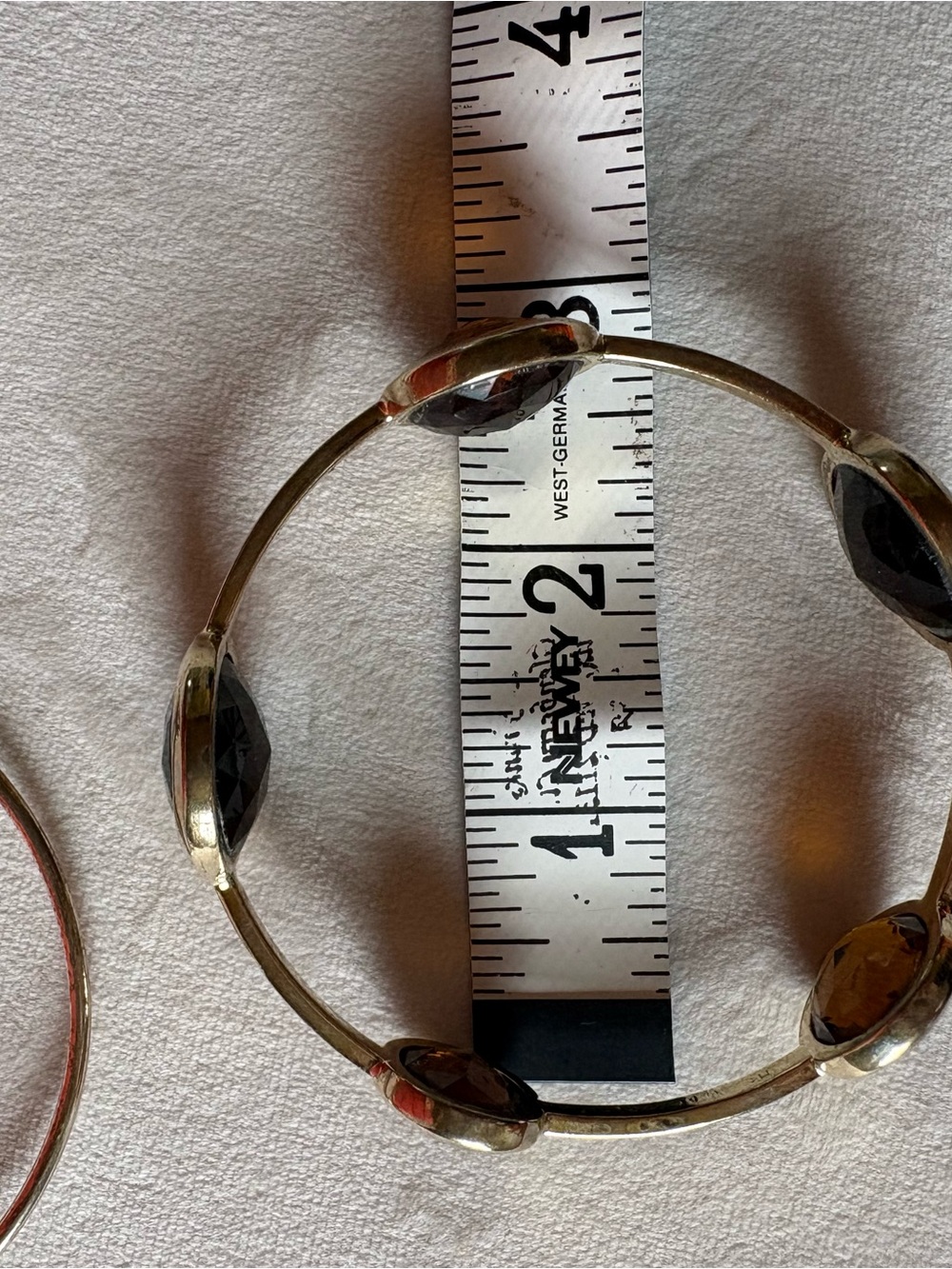 henri bendel Gold/champagne Tone Bracelet with Amber Brown Crystals - Picture 10 of 10